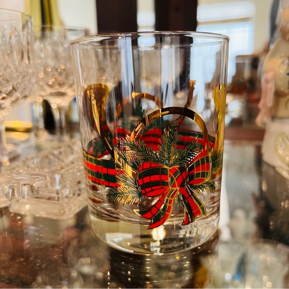 Culver 22K Gold Mid-Century Yule Horn Double Old Fashion Glasses (Set of 6) - Picture 4 of 17